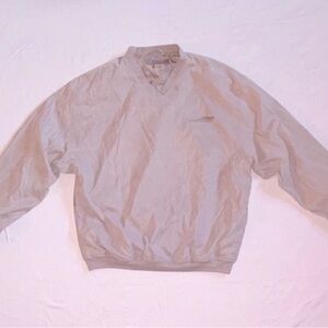 Colorado Timberline Beige V-Neck Windbreaker Jacket Embroidered Men's L